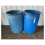 (2) FOOD GRADE 55 GALLON DRUMS