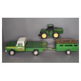 NYLINT FARM TRUCK W/TRACTOR AND WAGON/TRAILER