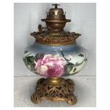 HAND-PAINTED OIL LAMP BASE