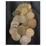 (57) INDIAN HEAD PENNIES - UNSEARCHED