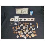 COINS, FLAKE GOLD, BILLS, HERKIMER DIAMONDS