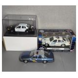(3) 1:24 SCALE POLICE DIECAST