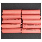 $5 OF ROLLED WHEAT PENNIES