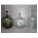 (2) LARGE GLASS JUGS, WATER BOTTLE