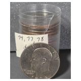 (20) EISENHOWER DOLLAR COINS - 1974,77,78