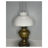 BRASS ELECTRIFIED OIL LAMP