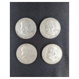 (4) FRANKLIN HALF DOLLARS