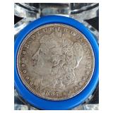 1887 MORGNA SILVER DOLLAR IN PRESENTATION CASE