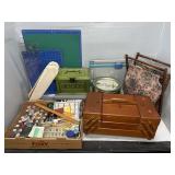 SEWING BOXES WITH CONTENTS