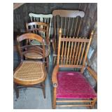 (5) SIDE CHAIRS & ROCKING CHAIRS