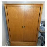WOOD WARDROBE CLOSET, 41"X23"X59"
