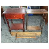 WASH STAND, SIDE TABLE, WOOD WALL SHELF