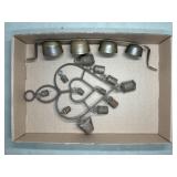 BRASS CARRIAGE BELL SET, HEART-SHAPED WIND CHIME