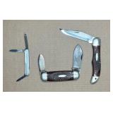 (3) CASE XX FOLDING POCKET KNIVES