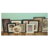 (10) RELIGIOUS PRINTS, CROSS STITCH, WALL ART