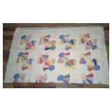 HAND-STITCHED QUILT, ~70"X70"