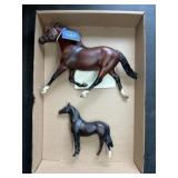 (2) BREYER HORSE FIGURINES