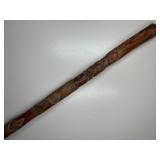 HAND CARVED WALKING STICK, 34"L