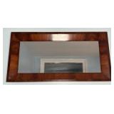 WOOD FRAME HALLWAY MIRROR, 38"X19.5"