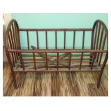 ANTIQUE WOOD CRADLE, 40"X20"X27"