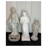 (3) RELIGIOUS STATUARY PIECES
