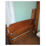 WOOD BED FRAME, 55"W