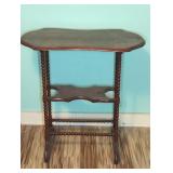 SIDE TABLE WITH SPINDLE LEGS, 27"X15"