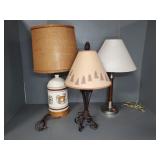 (3) DECORATIVE TABLE LAMPS