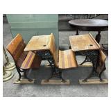 (2) SCHOOL DESK SECTIONS