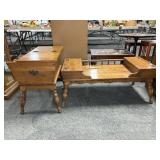 ETHAN ALLEN COFFEE TABLE & END TABLE