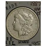 1887-O MORGAN SILVER DOLLAR