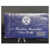 1971 EISENHOWER UNC. SILVER $1 (BLUE)