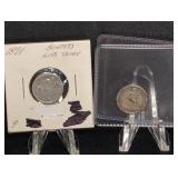 1853 & 1891 SEATED LIBERTY DIMES