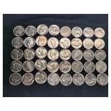 (40) 1954 - S US JEFFERSON NICKELS - ERRORS