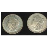 1980 & 1890-S MORGAN SILVER DOLLARS