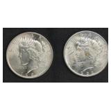 1922 & 1923 PEACE SILVER DOLLARS