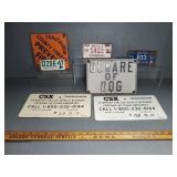 VINTAGE BICYCLE LICENSE PLATES ADVERTISING