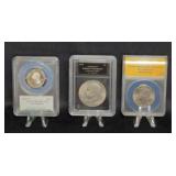 3 SLABBED COINS - OFF BRAND