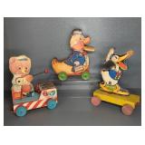 (3) FISHER PRICE PULL TOYS