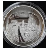 5 OZ SILVER PROOF DOLLAR - APOLLO 11