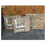 DROP LEAF FOLDING TABLE, (2) SHOTT CHAIRS