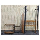 WALL GUN RACK, WALL SHELVING, AND BED FRAME