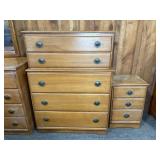 5 DRAWER DRESSER CHEST & 3 DRAWER END TABLE