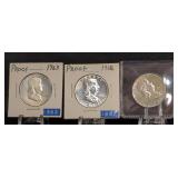 (3) FRANKLIN HALF DOLLARS