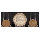 1909 & 1918 LINCOLN CENTS, 1893 COLUMBIAN HALF