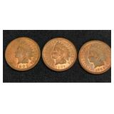 1905, 07, & 09 INDIAN CENTS