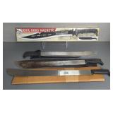 (4) MACHETES/REPRODUCTION KNIVES