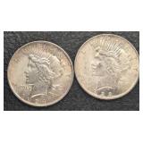 1923 & 1924 PEACE SILVER DOLLARS