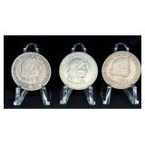 (3) COLUMBIAN HALF DOLLARS