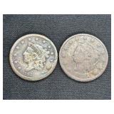 1828 & 1838 U.S. LARGE CENTS